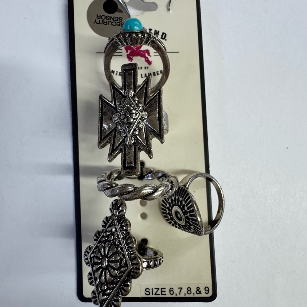 Idyllwind Silver Geometric Ring Set - image 2